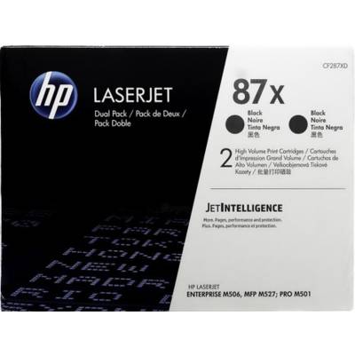 HP 87X 2-pack High Yield Black Original LaserJet Toner Cartridges