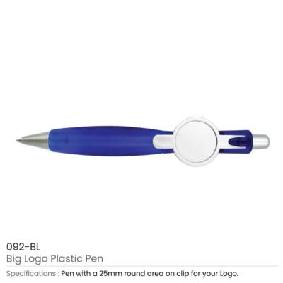 Big Logo Plastic Pens