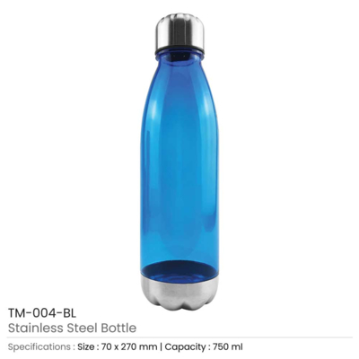 Transparent Blue Water Bottles