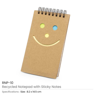 Recycled Notepad with Sticky Notes