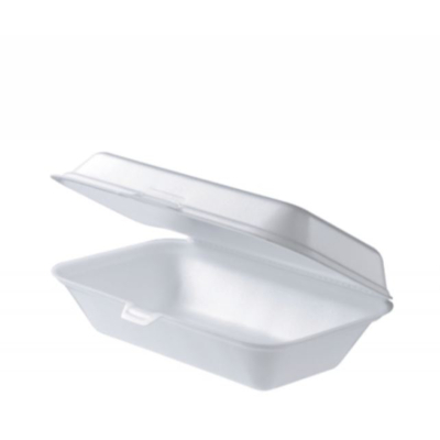 Foam Barbeque Box With Hinged Lid Set White 100 Pieces