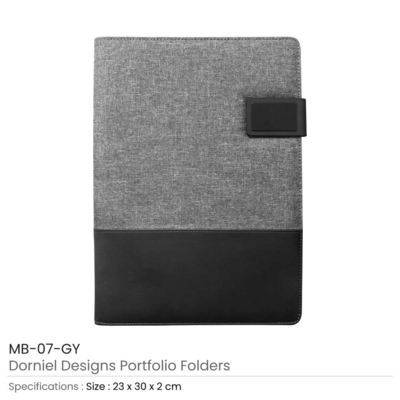 Dorniel Design Portfolio Folders - Grey Colour