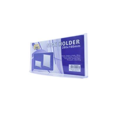 Psi Desk Sign Holder Clear,Horizontal, 280 X 160Mm