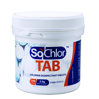 SoChlor TAB Chlorine Disinfectant Tablets 2.5g NaDCC – 100 Tablets