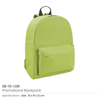 Promotional Light Green Backpacks