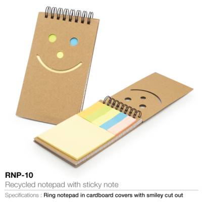 Recycled Notepad with Sticky Notes