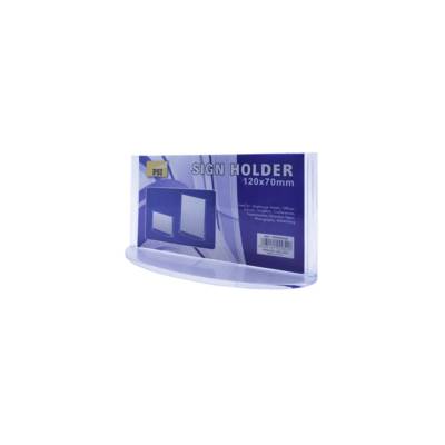 Psi Desk Sign Holder Clear,Horizontal, 120X70Mm