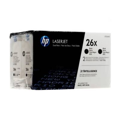 HP 26X 2-pack High Yield Black Original LaserJet Toner Cartridges