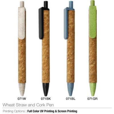 Wheat Straw and Cork Pens