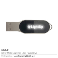 16GB Oval Shaped Light-Up Logo USB