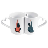 Mugs in Heart Shape Handle