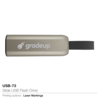 Slide Button USB 16GB with Strap