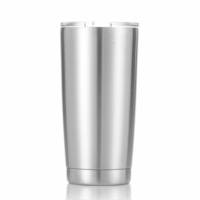 DOUBLE WALL TRAVEL TUMBLER MUGS WITH CLEAR LID