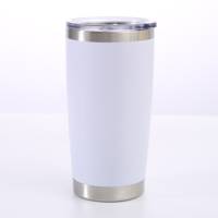 DOUBLE WALL TRAVEL TUMBLER MUGS WITH CLEAR LID