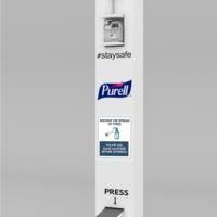 PURELL hand sanitizer foot operated stand