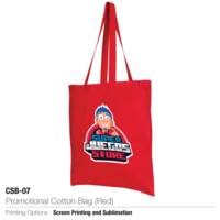 Red Colour Cotton Shopping Bags