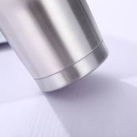 DOUBLE WALL TRAVEL TUMBLER MUGS WITH CLEAR LID