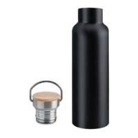 Stainless Steel and Bamboo Flask