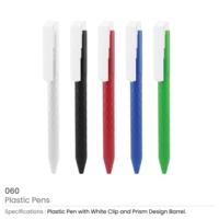 Prism Design Plastic Pens - Green