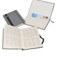 A5 NOTEBOOKS FABRIC LOOK WITH POCKETS