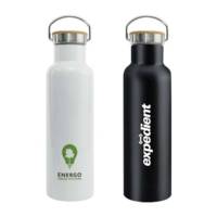 Stainless Steel and Bamboo Flask